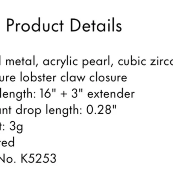 Kate Spade Gold and Pearl Heart Necklace - Picture 6 of 6